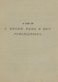 A List of C. Kegan Paul & Co.'s Publications [1879] book cover